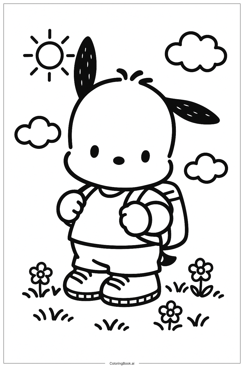 包包狗Pochacco著色頁