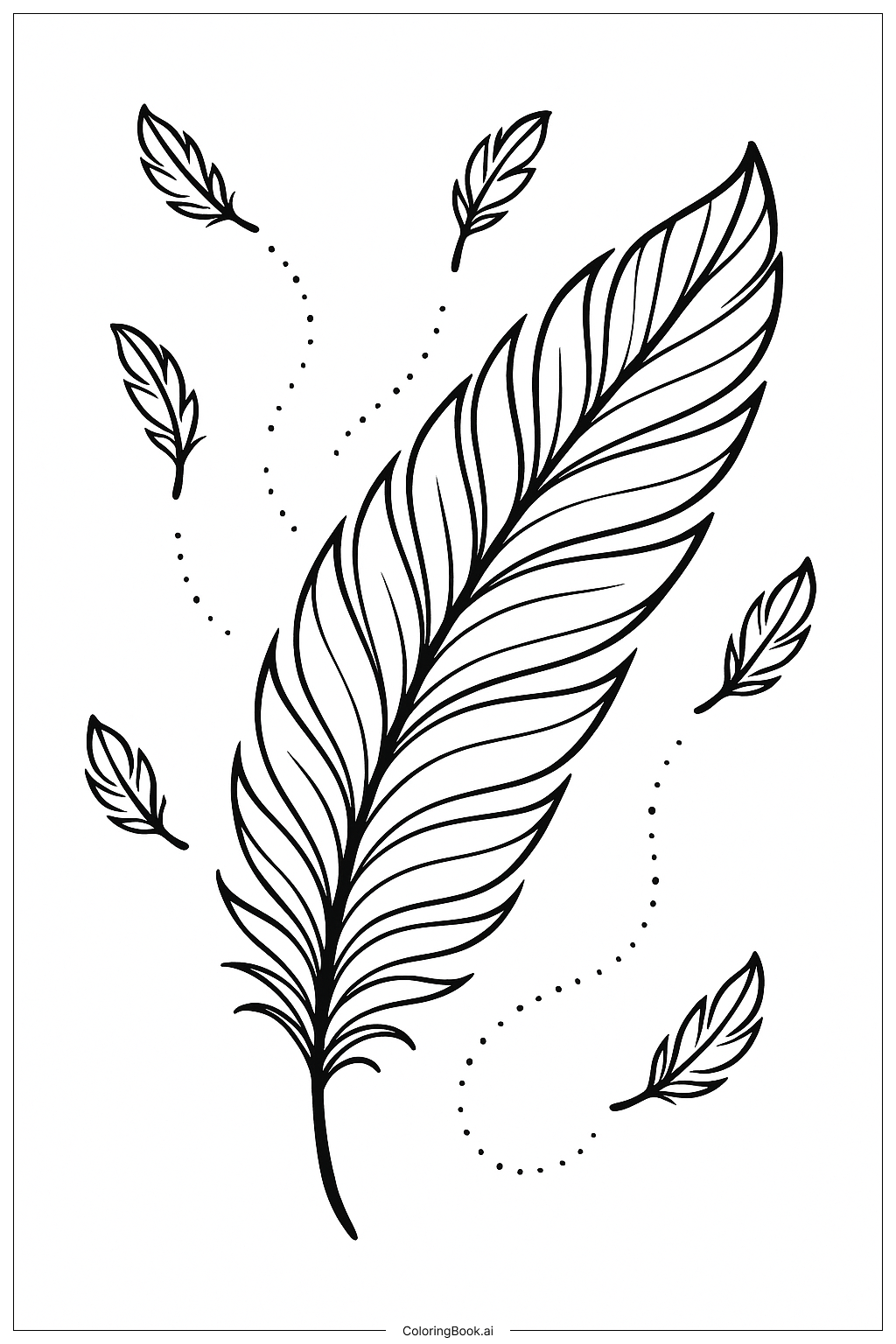  Page de coloriage Tatouage Vol de Plume 
