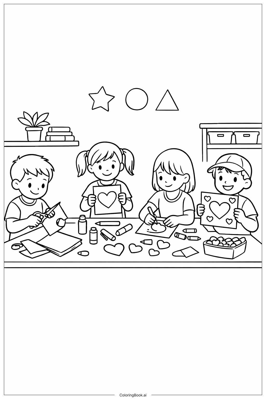 Amigos de Fevereiro Fazendo Cartões