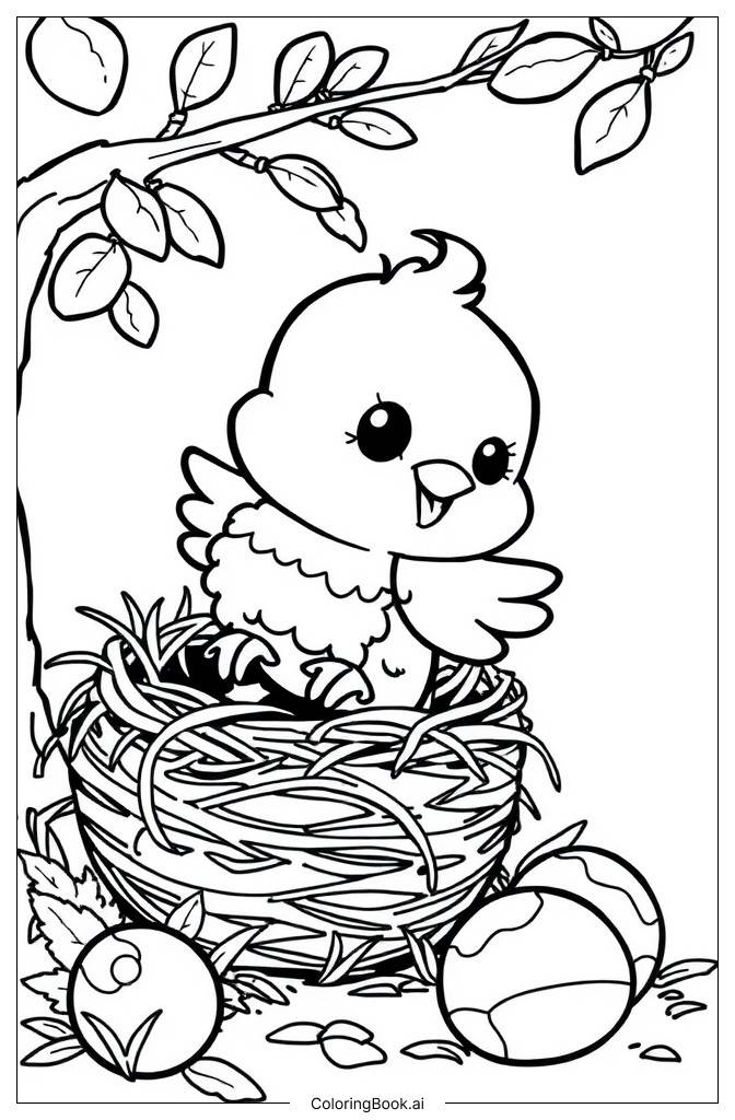  Baby Bird Coloring Page 