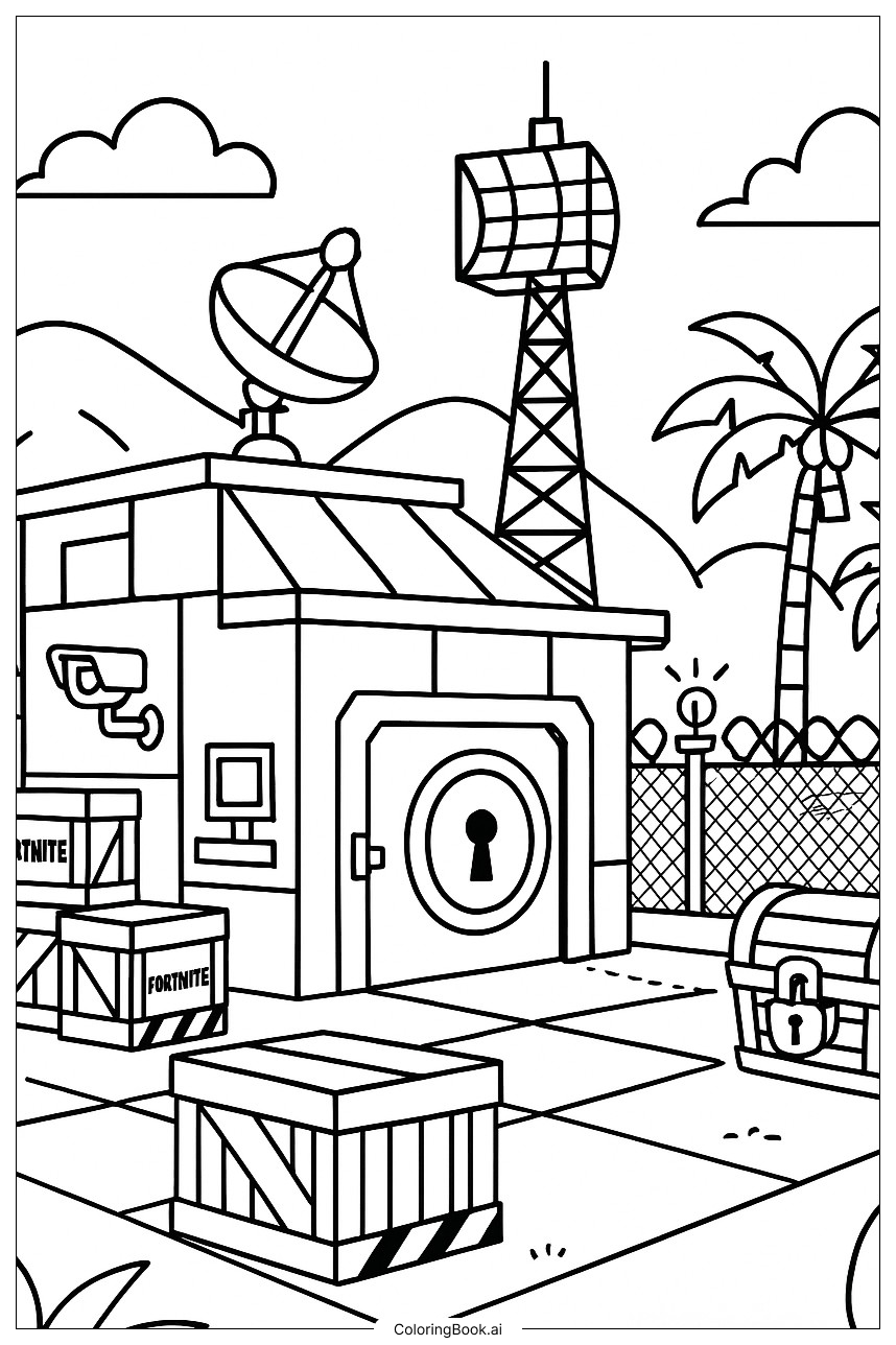  Fortnite Chapter 2 Season 2 Spy Base Coloring Page 
