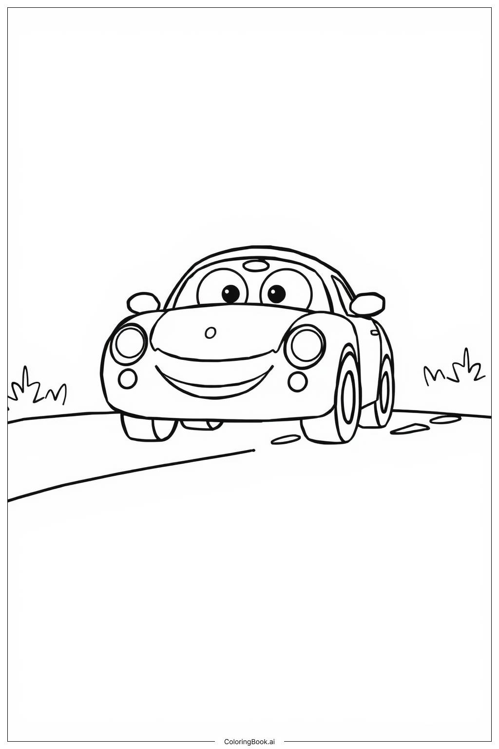  First Drive Adventure Coloring Page 