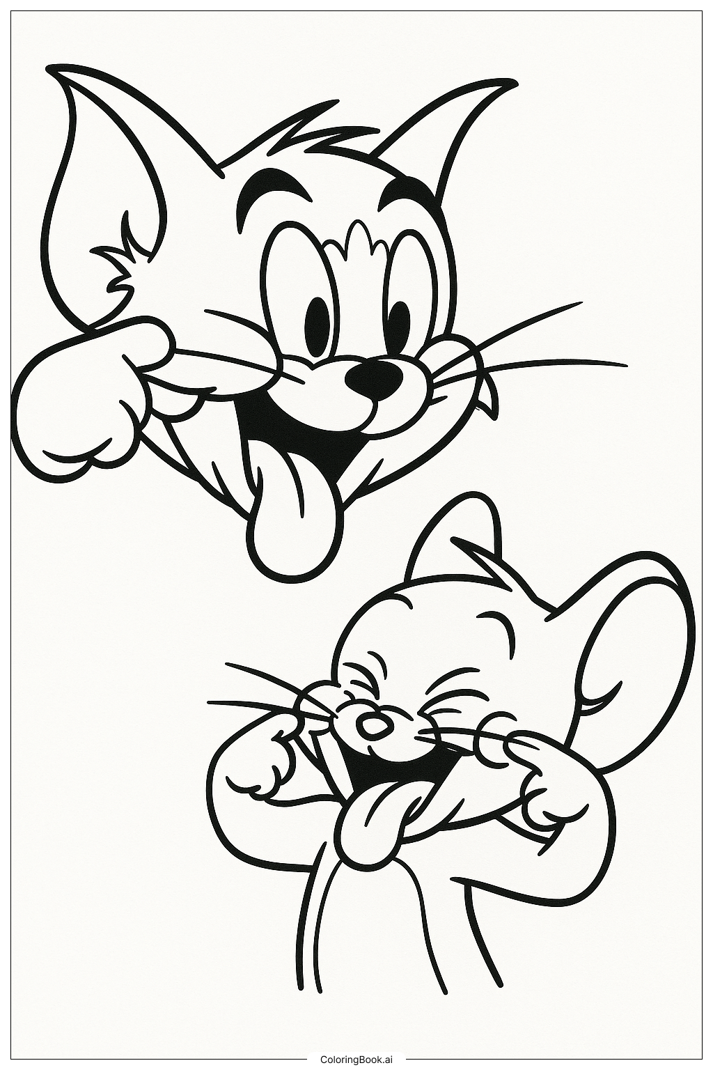  Page de coloriage Faire des grimaces 