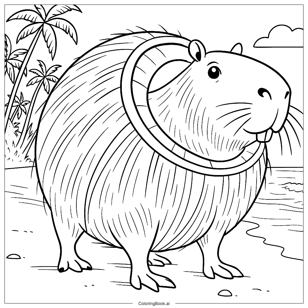  Burbaloni Lulilolli at Tropical Beach Coloring Page 