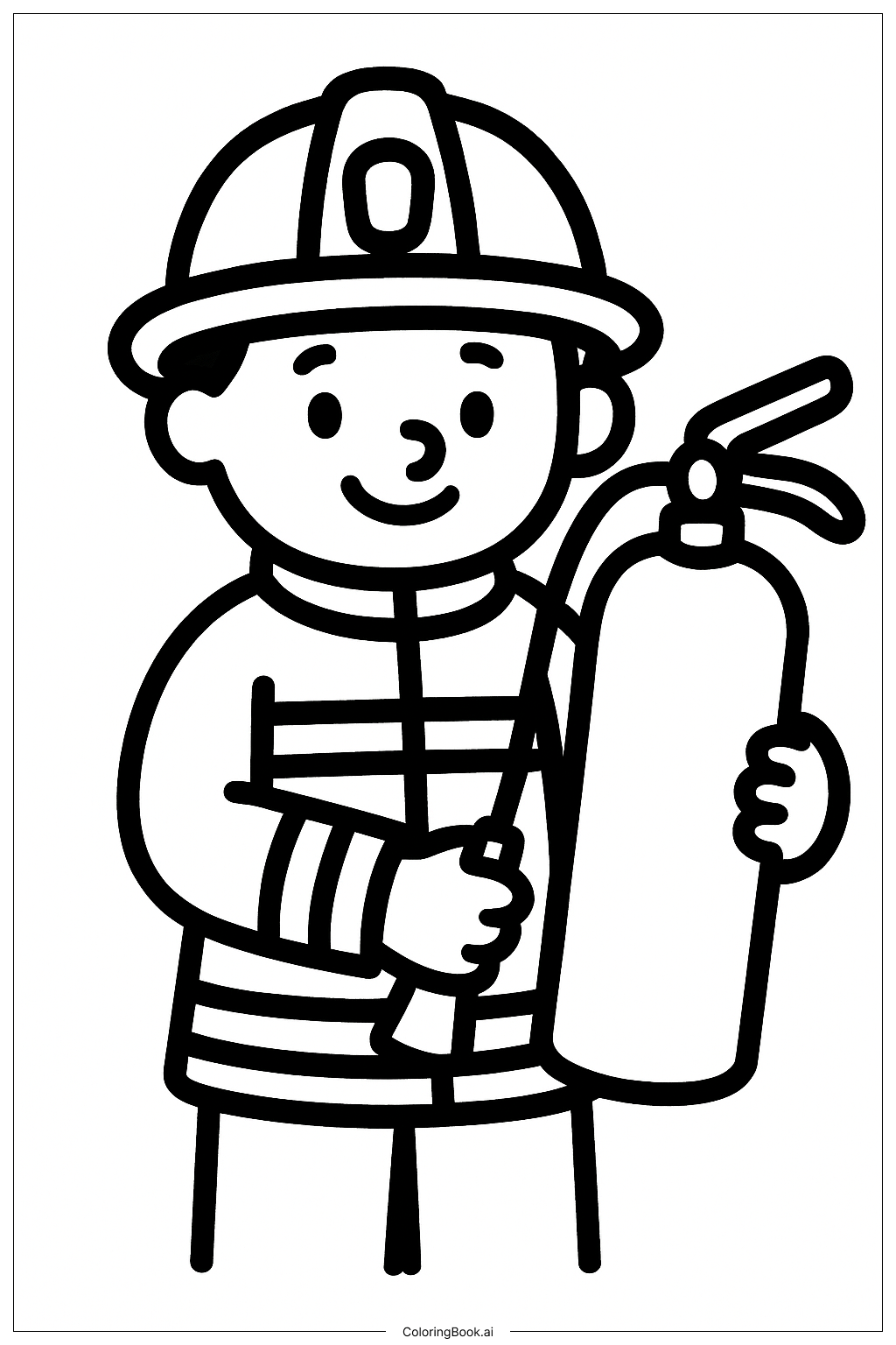 消防员和灭火器