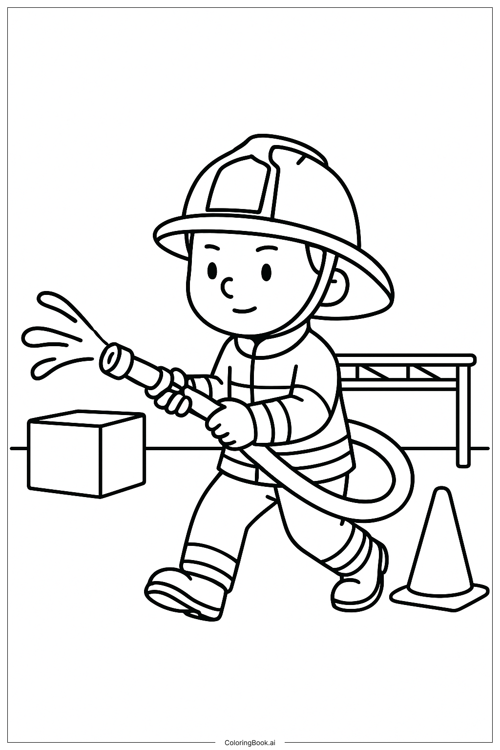 消防新手訓練演習著色頁