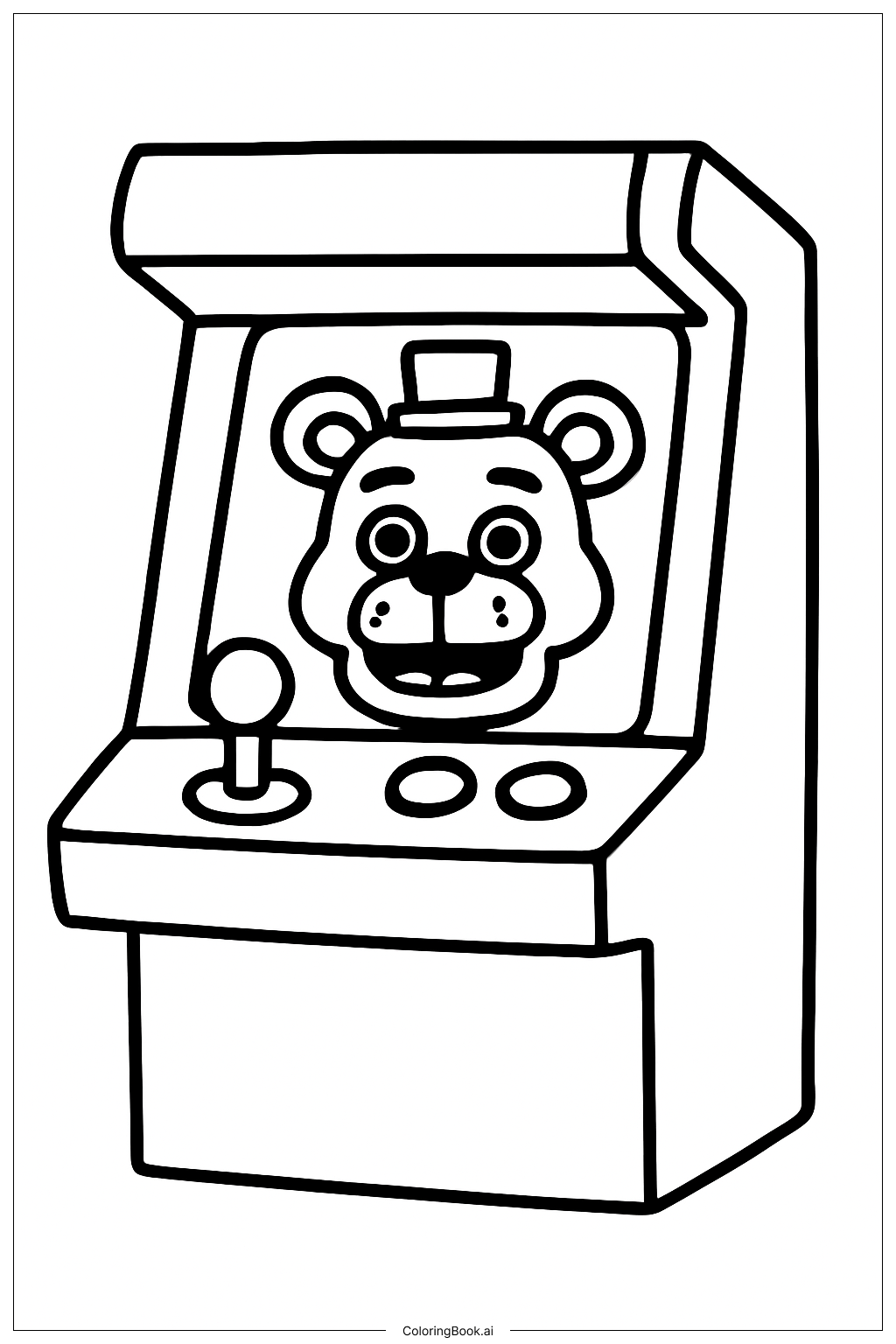  파이브 나이츠 앳 프레디스 오락기 색칠공부 페이지 