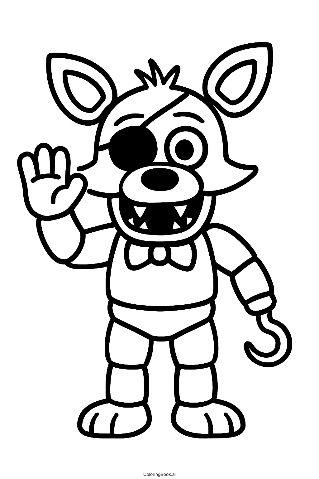  파이브 나이츠 앳 프레디스 프렌들리 폭시 색칠공부 페이지 