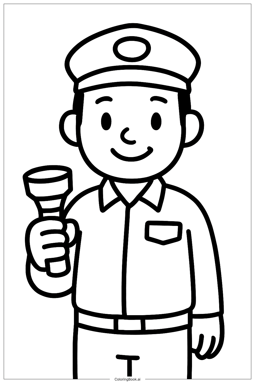  파이브 나이츠 앳 프레디의 경비원 색칠공부 페이지 