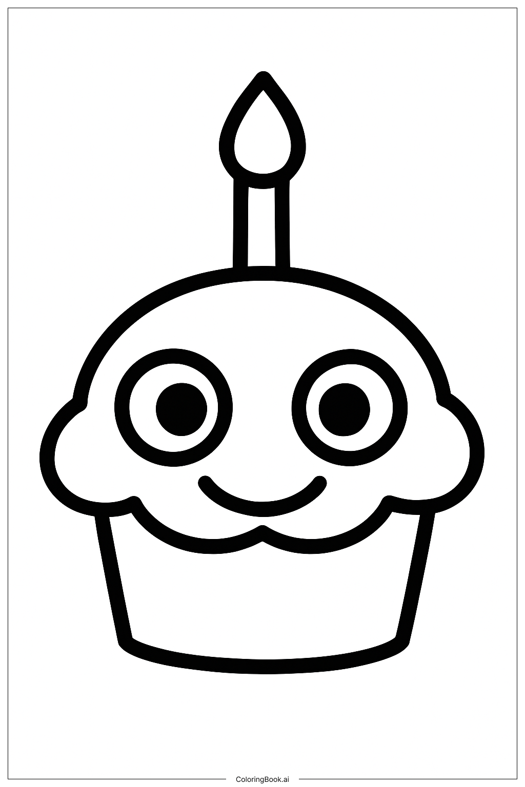  파이브 나이츠 앳 프레디의 작은 컵케이크 색칠공부 페이지 