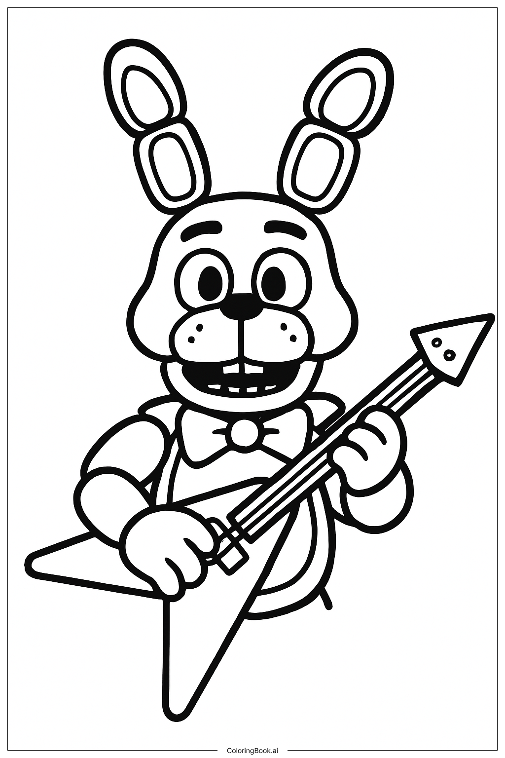  파이브 나이츠 앳 프레디즈 토이 보니 색칠공부 페이지 