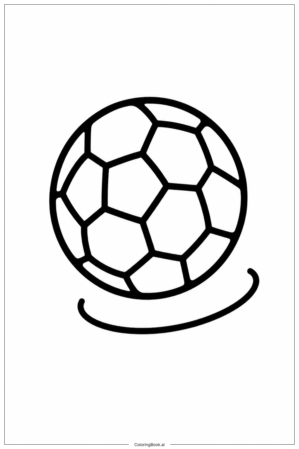 Floating Soccer Ball Coloring Page
