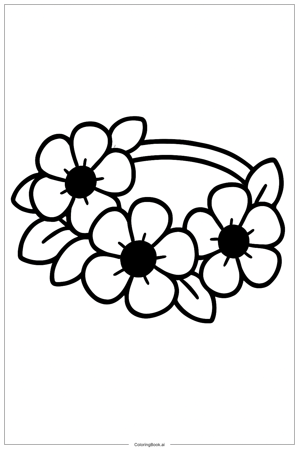  Página para colorir de Floral 