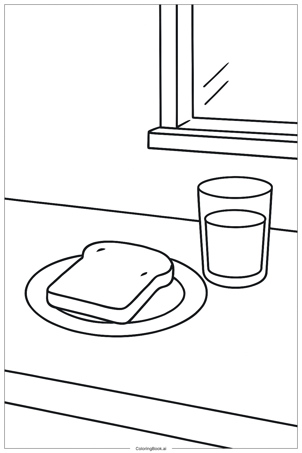  Essen Frühstückstisch Ausmalseite 