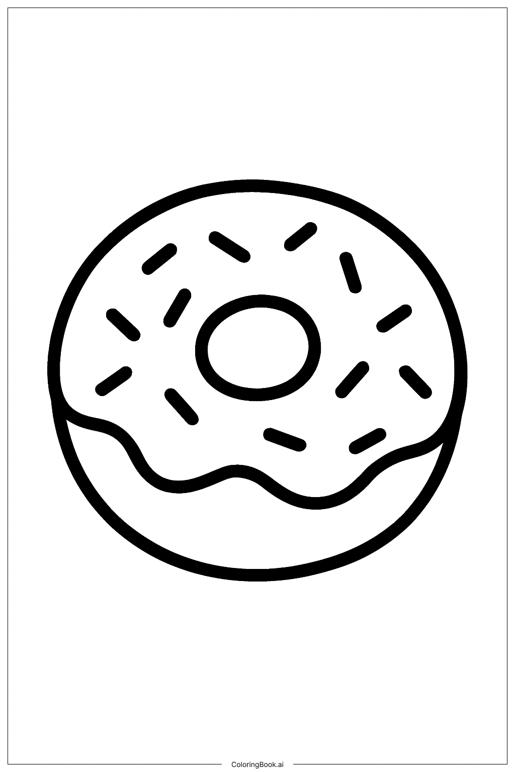  Leckere Donut-Spezialität Ausmalseite 