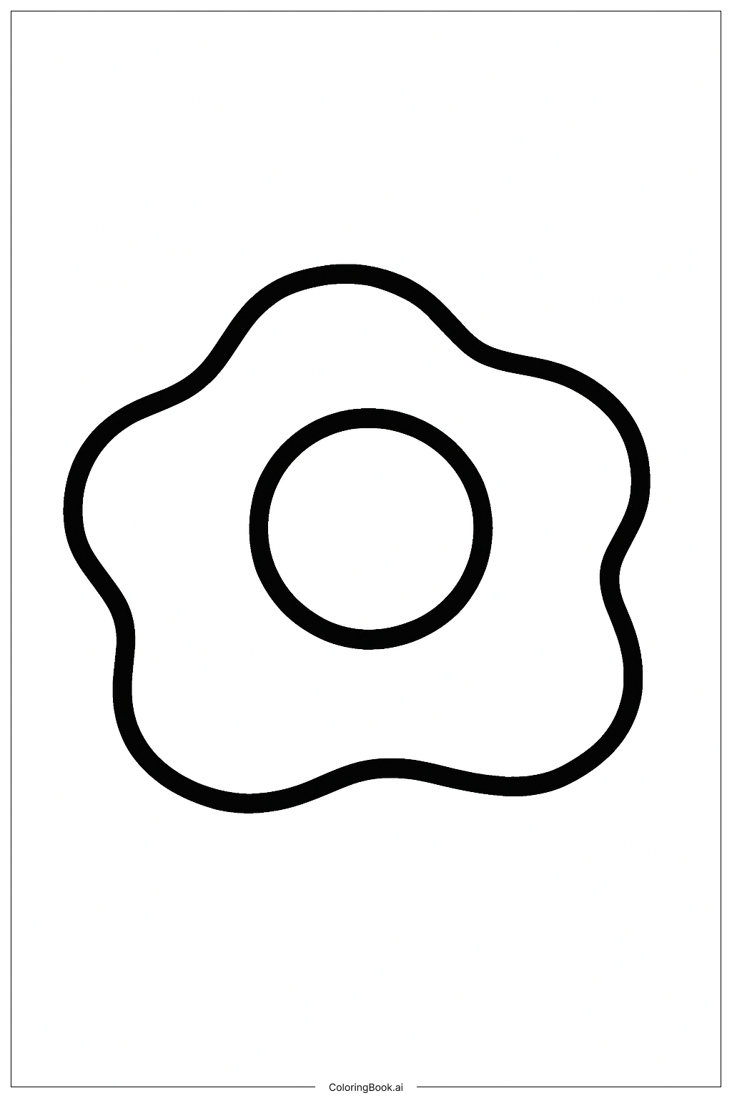  Page de coloriage Oeuf au Plat Ensoleillé 