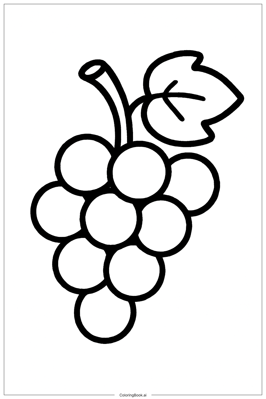  Page de coloriage Raisin de Table 