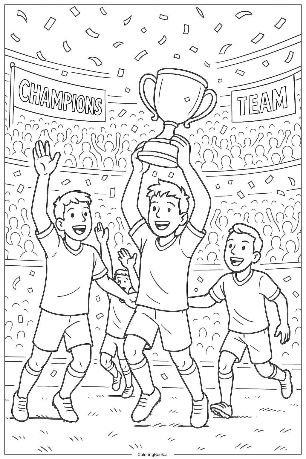 足球冠軍賽場景