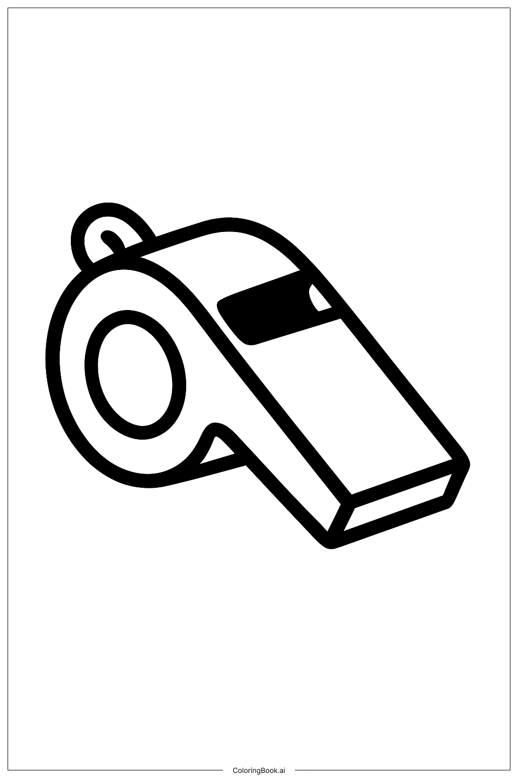  Página para colorear de Silbato de entrenador de fútbol 