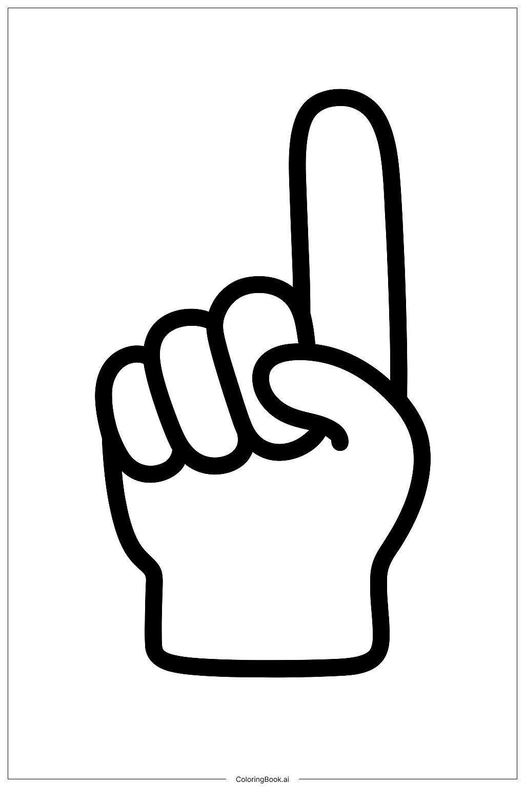  Página para colorear de Mano de espuma para fans de fútbol 