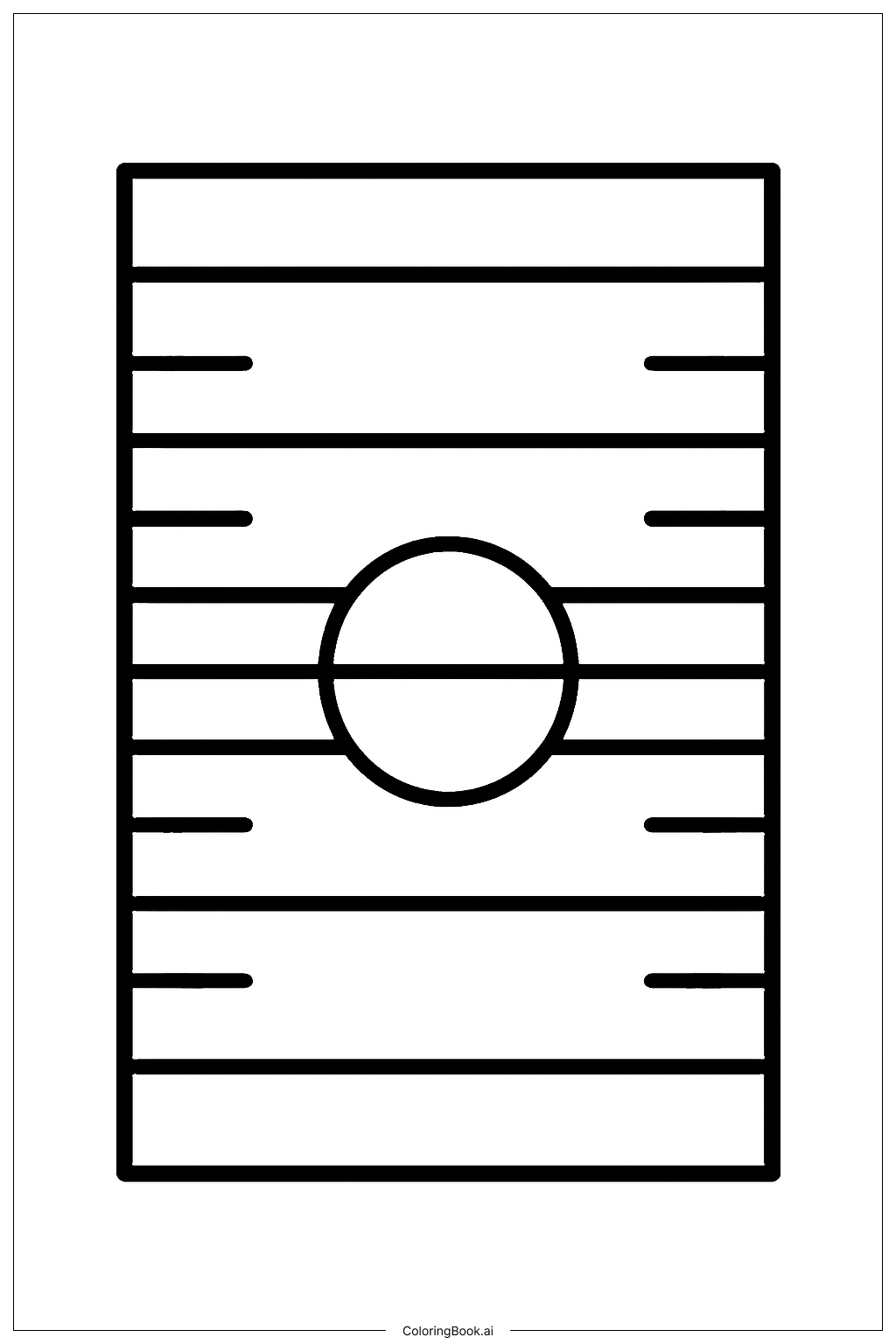  Página para colorear de Campo de Fútbol Simple 