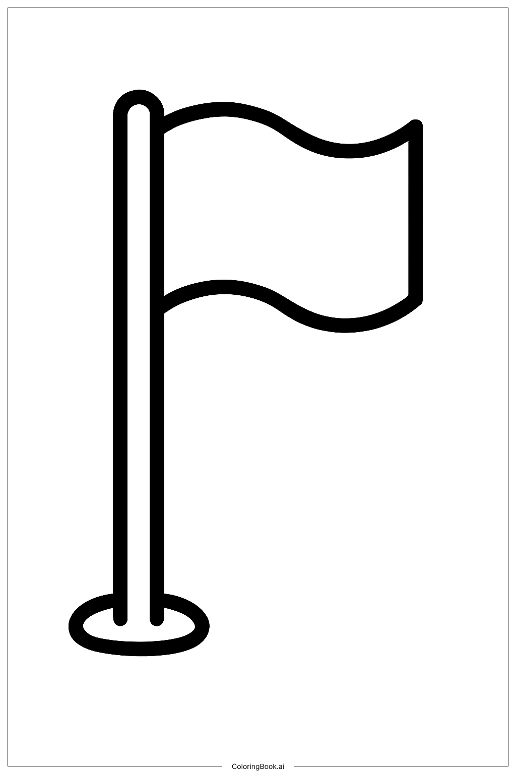  Página para colorear de Marcador de bandera de fútbol 