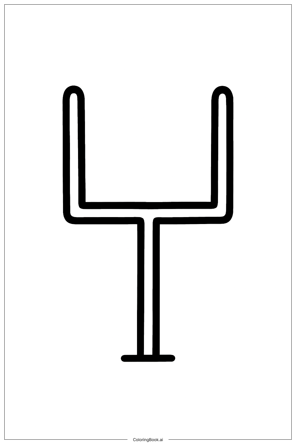  Página para colorear de Portería de fútbol 