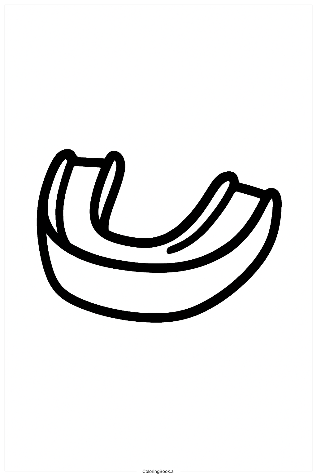  Página para colorear de Protector bucal de fútbol americano 