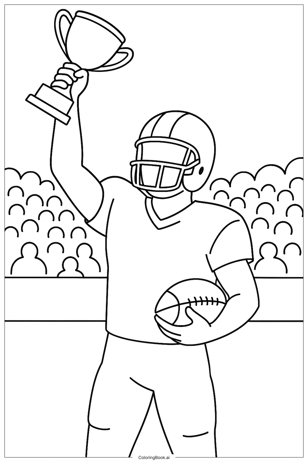  Página para colorear de Posición de MVP de fútbol 