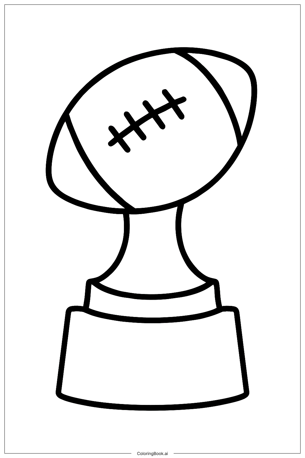  Página para colorear de Trofeo de fútbol 