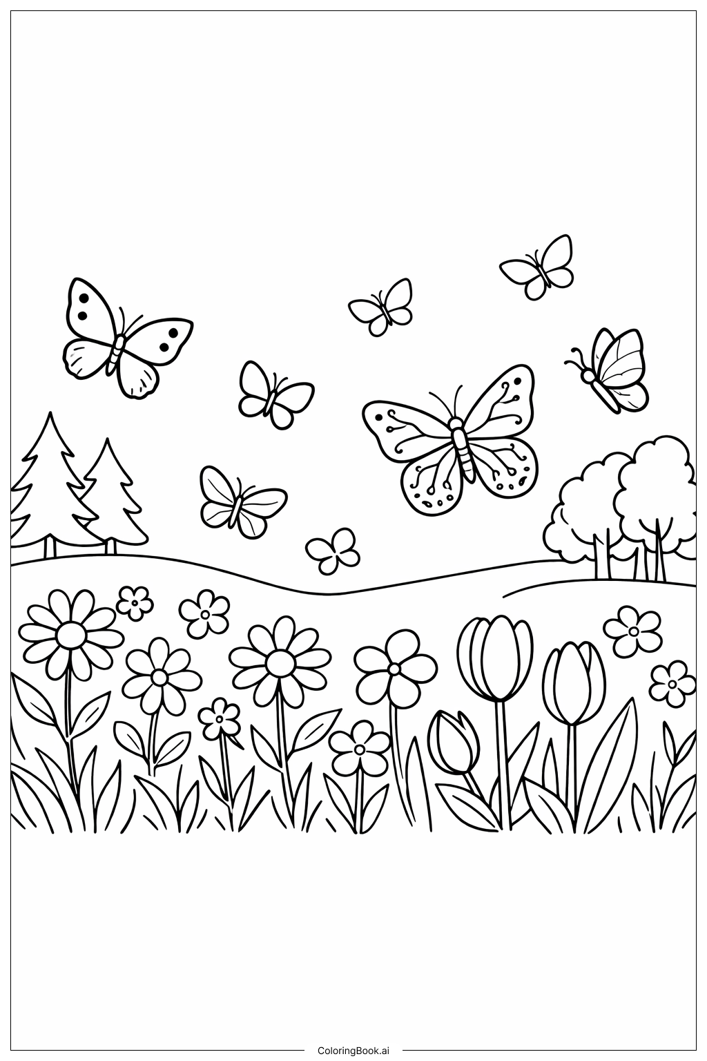 Pradera de Mariposas en el Bosque