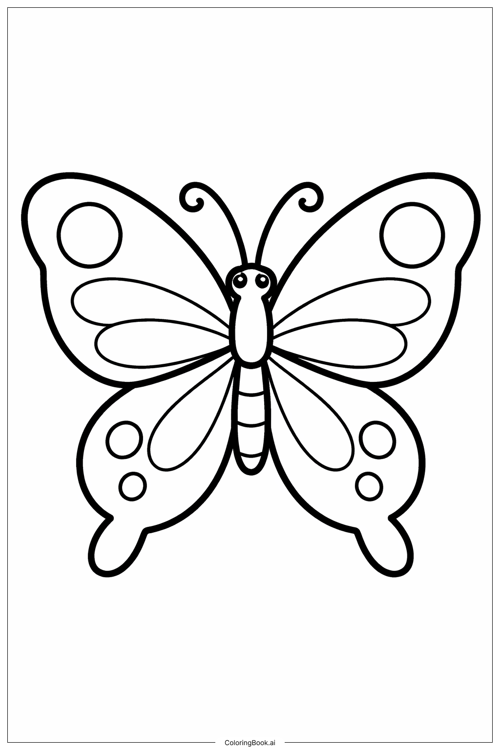 Página para colorear de Mariposa del Bosque