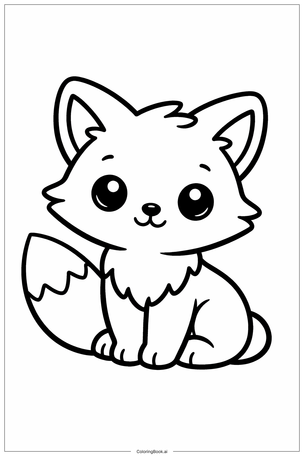 Página para colorear de Zorro del Bosque