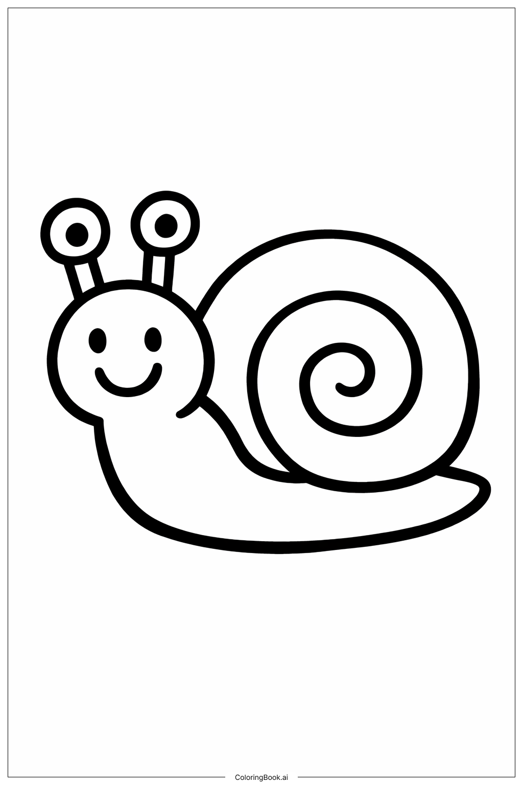 Página para colorear de Caracol del bosque