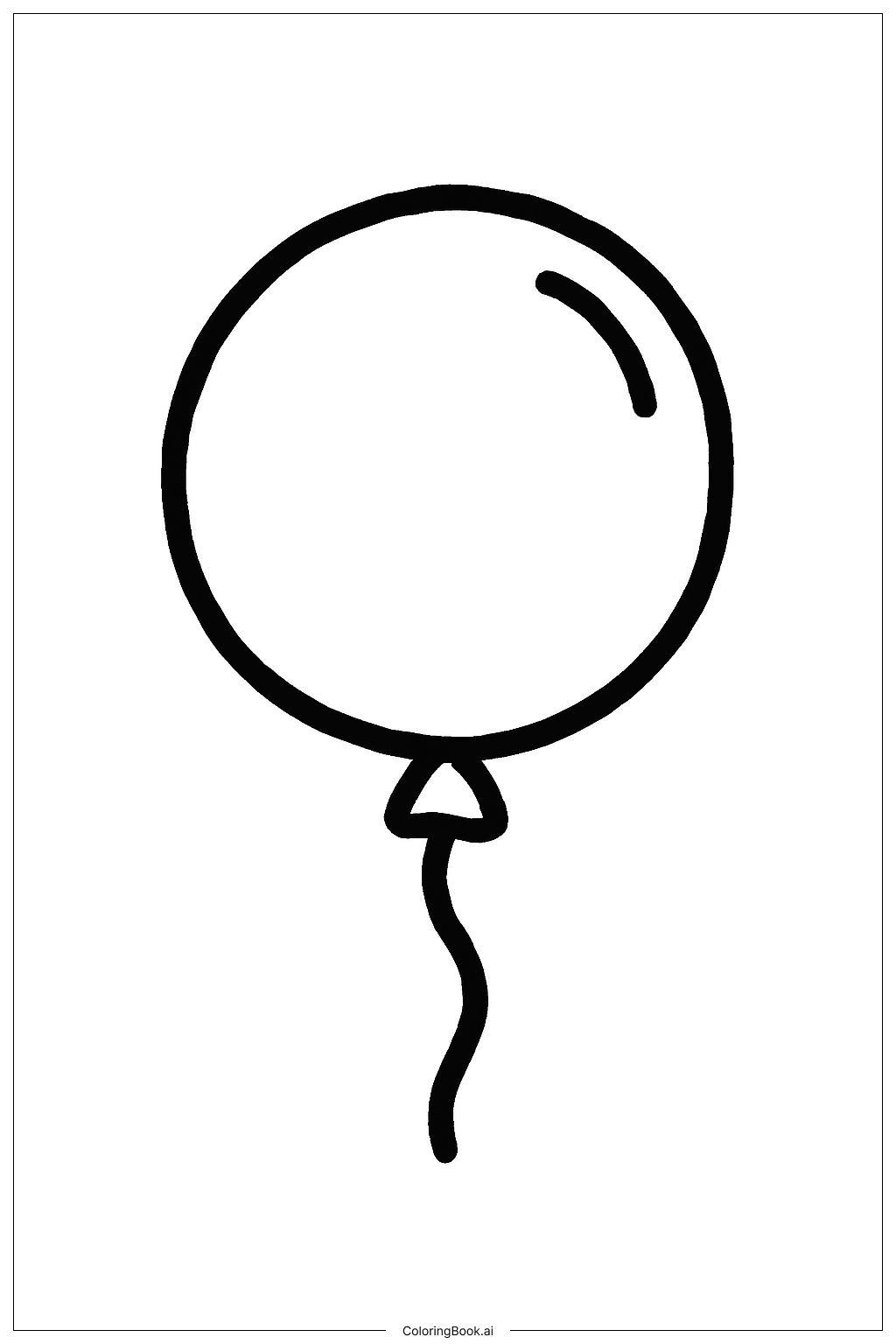 Página para colorear de Globo del Cuatro de Julio