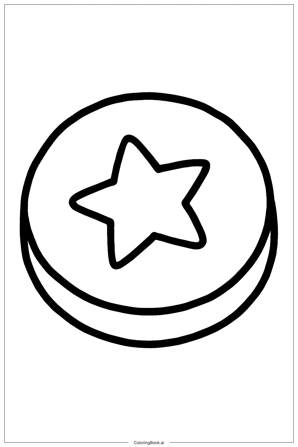 Página para colorear de Galleta del Cuatro de Julio