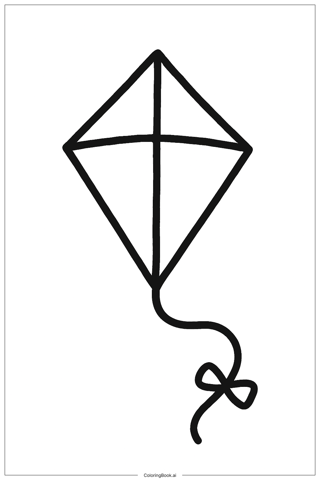 Página para colorear de Cometa del Cuatro de Julio