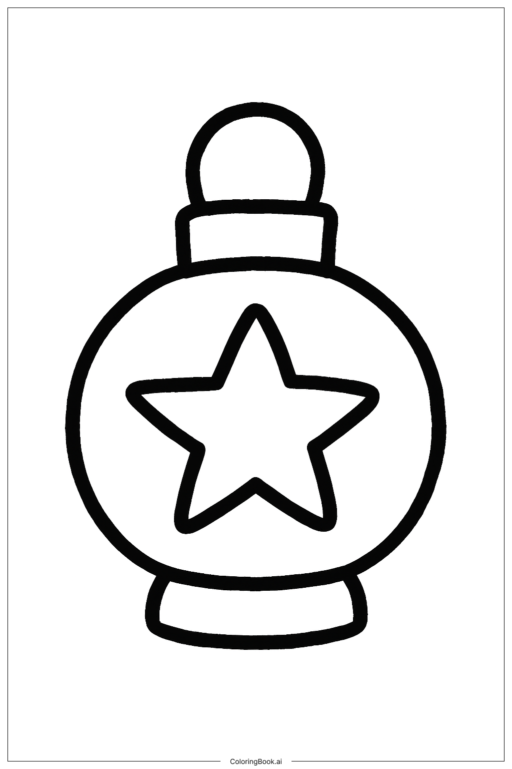 Página para colorear de Linterna del Cuatro de Julio