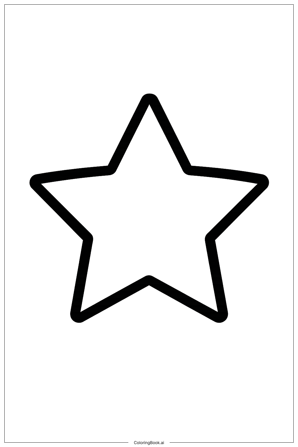 Página para colorear de Estrella del Cuatro de Julio