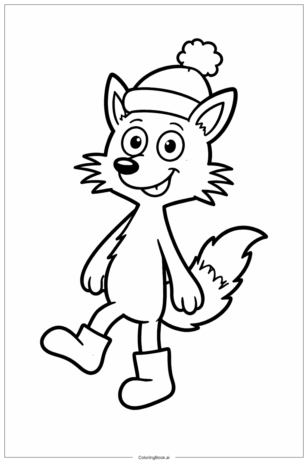  Fuchs in Socken Ausmalseite 