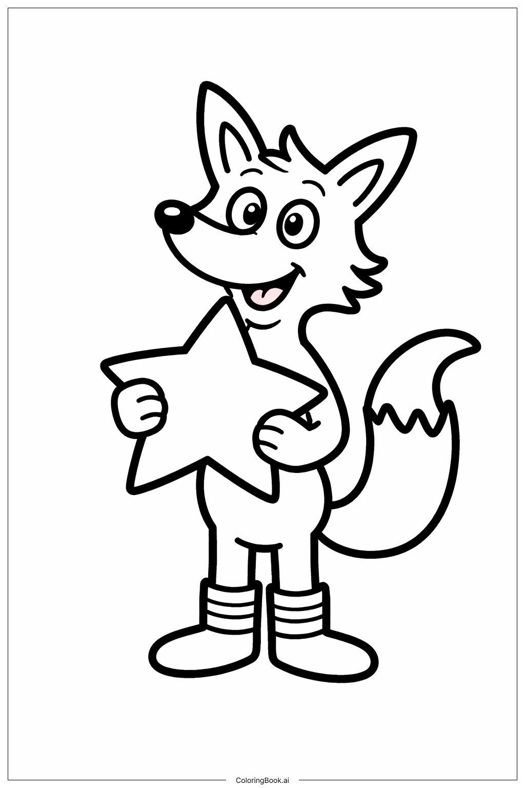  Fuchs in Socken Ausmalseite 