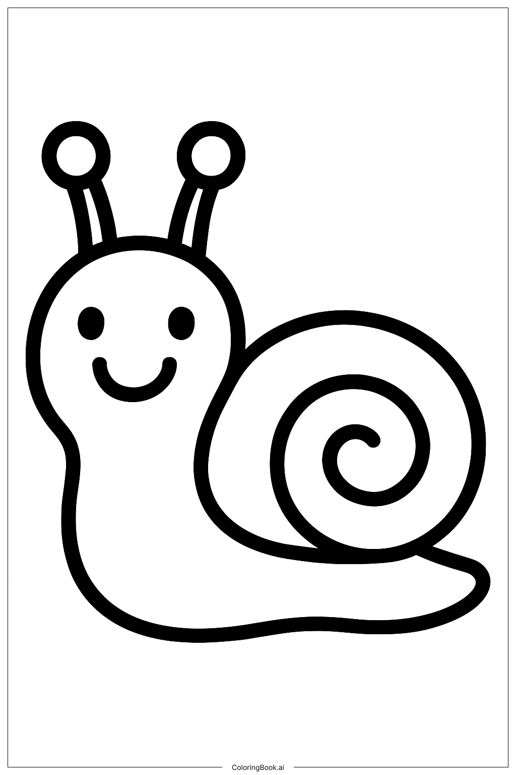  Friendly Snail Bug Coloring Page 