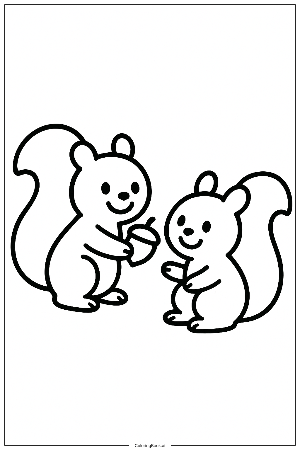 友谊松鼠分享橡果