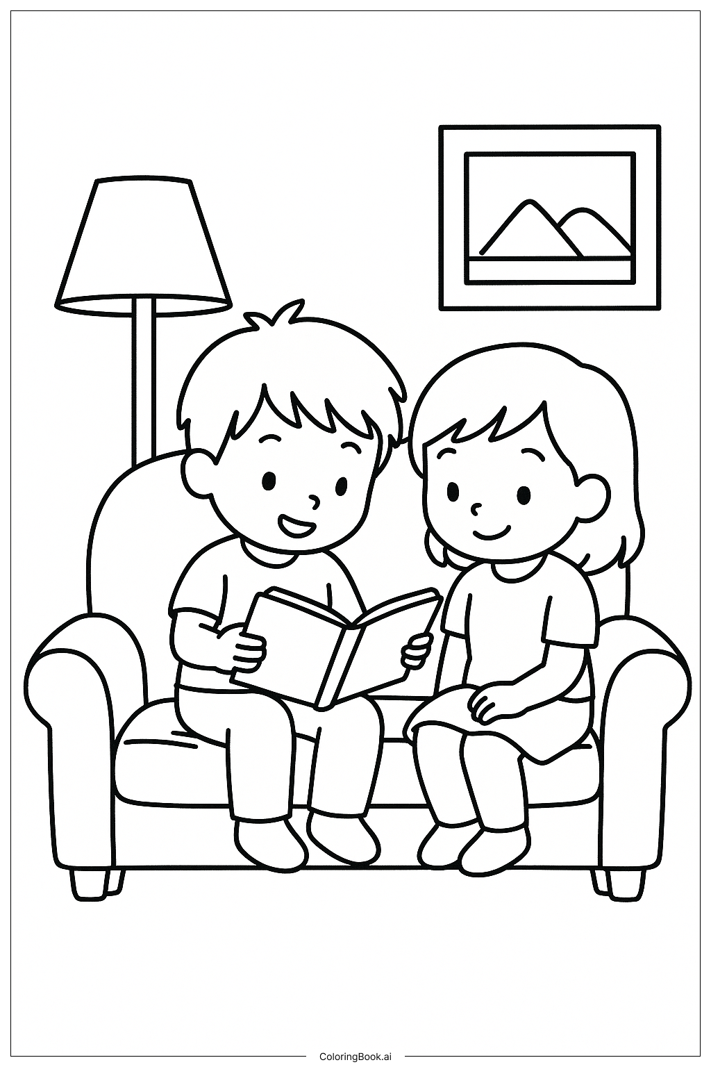 Friendship Storytime On Sofa