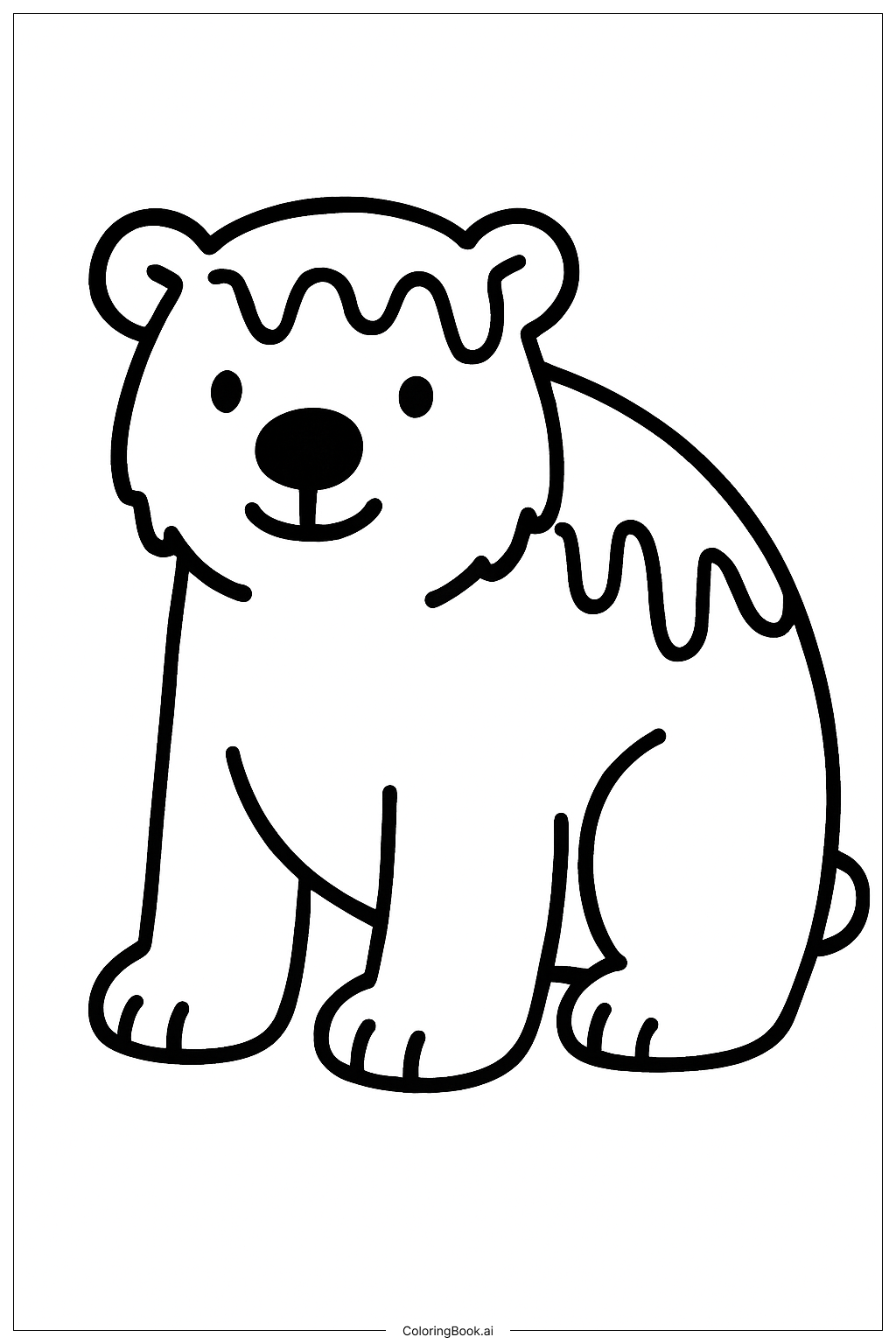 Trang tô màu Gấu Bắc Cực Thân Thiện Frozen