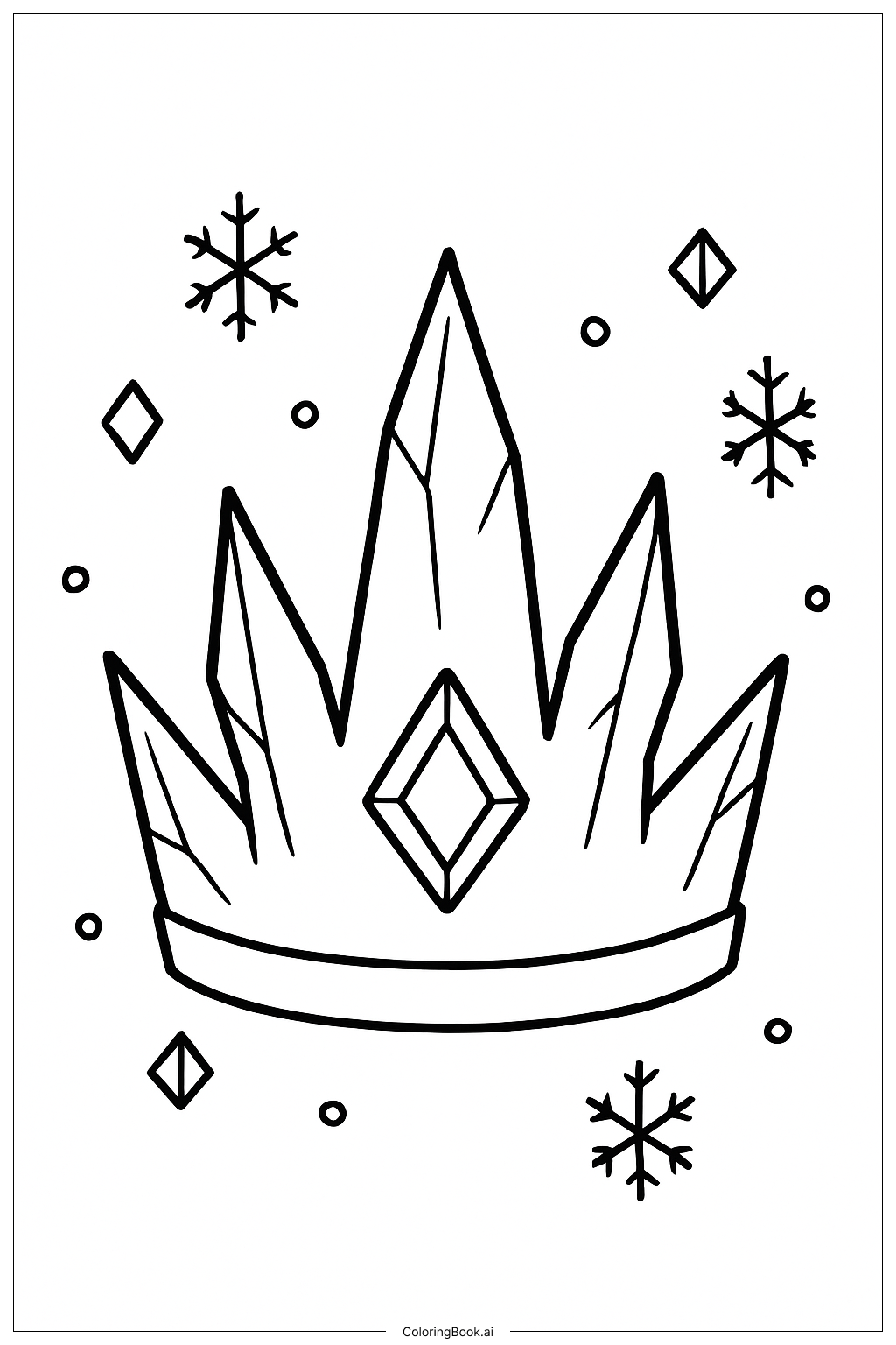 Trang tô màu Vương Miện Băng Giá