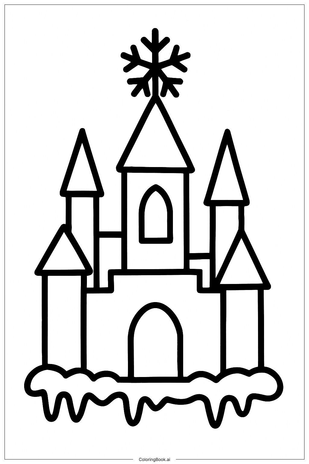 Trang tô màu Lâu Đài Băng Nhỏ Frozen