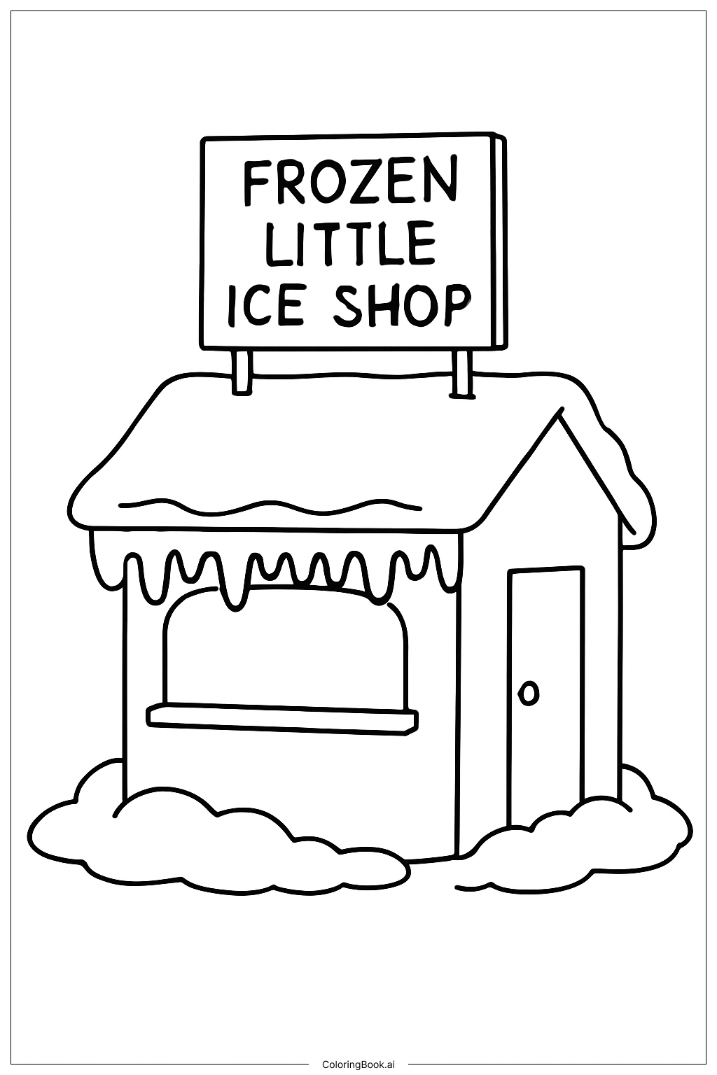 Trang tô màu Cửa Hàng Kem Nhỏ Đông Lạnh