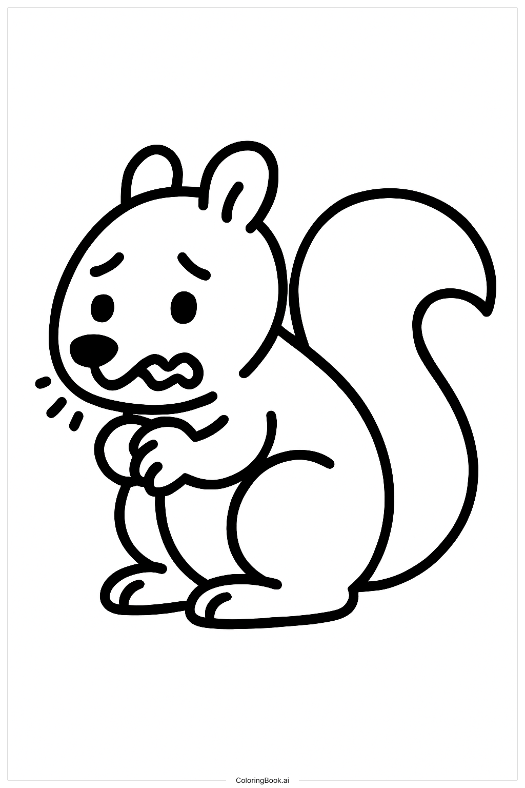 Trang tô màu Sóc Nhỏ Đóng Băng