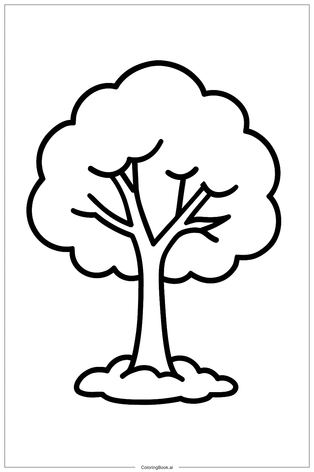 Trang tô màu Cây Nhỏ Đóng Băng